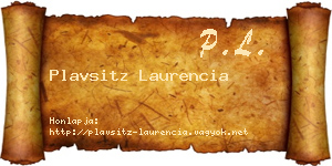 Plavsitz Laurencia névjegykártya